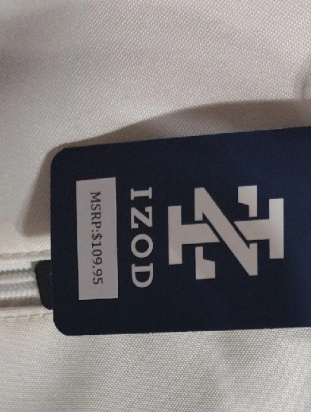 Izod White Duffle Bag with Front Zip Pocket Brand New